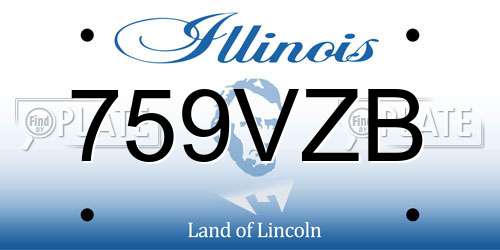 759VZB Illinois License Plate