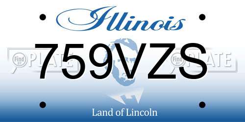759VZS Illinois License Plate