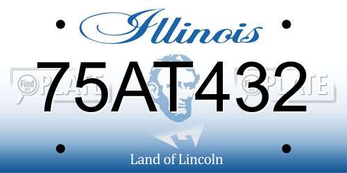 75AT432 Illinois License Plate