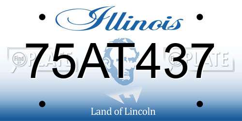 75AT437 Illinois License Plate