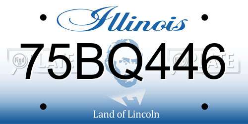 75BQ446 Illinois License Plate