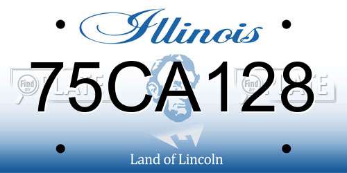 75CA128 Illinois License Plate