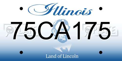 75CA175 Illinois License Plate