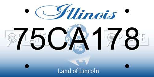 75CA178 Illinois License Plate
