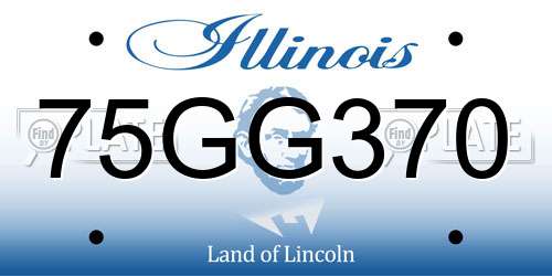 75GG370 Illinois License Plate