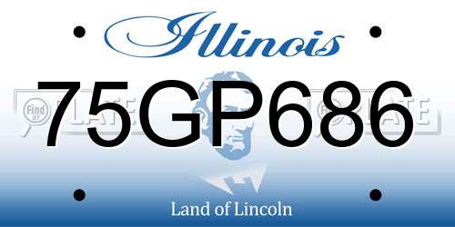 75GP686 Illinois License Plate