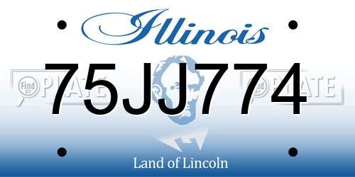 75JJ774 Illinois License Plate