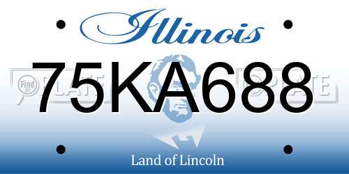 75KA688 Illinois License Plate