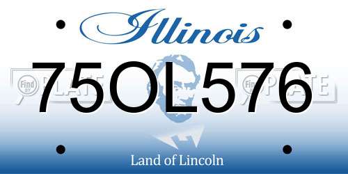 75OL576 Illinois License Plate