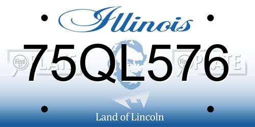 75QL576 Illinois License Plate