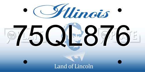 75QL876 Illinois License Plate