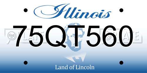 75QT560 Illinois License Plate