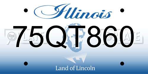 75QT860 Illinois License Plate