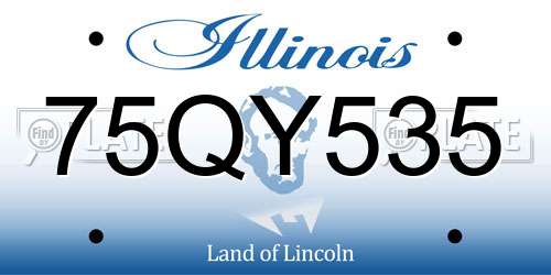 75QY535 Illinois License Plate