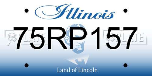 75RP157 Illinois License Plate