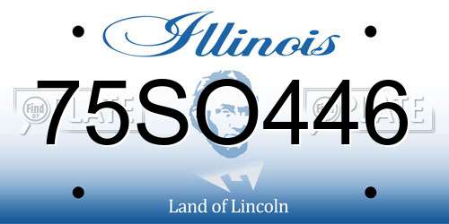 75SO446 Illinois License Plate
