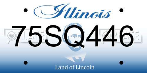75SQ446 Illinois License Plate