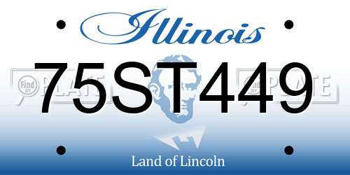 75ST449 Illinois License Plate