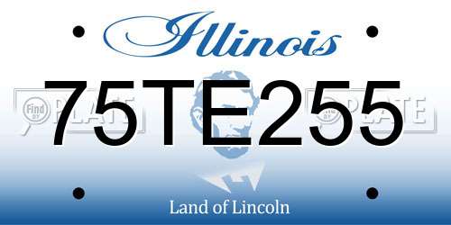 75TE255 Illinois License Plate