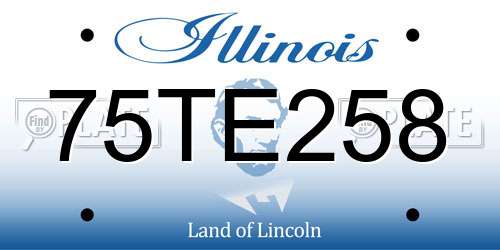 75TE258 Illinois License Plate
