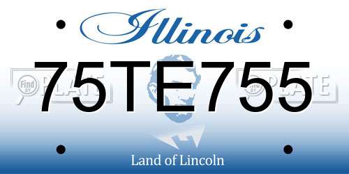 75TE755 Illinois License Plate