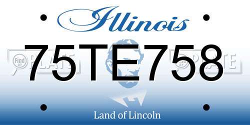 75TE758 Illinois License Plate