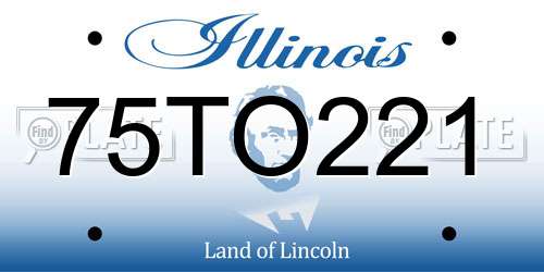 75TO221 Illinois License Plate