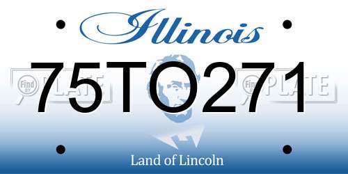 75TO271 Illinois License Plate