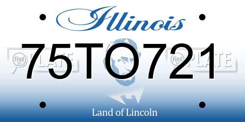 75TO721 Illinois License Plate