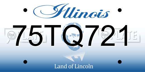 75TQ721 Illinois License Plate