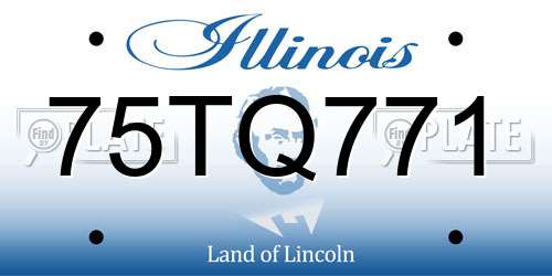 75TQ771 Illinois License Plate