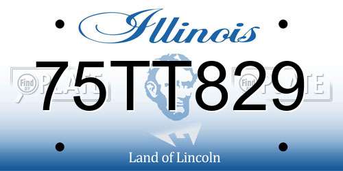 75TT829 Illinois License Plate