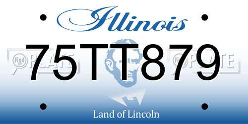 75TT879 Illinois License Plate