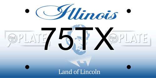 75TX Illinois License Plate