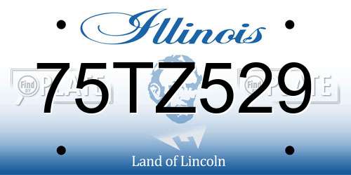 75TZ529 Illinois License Plate
