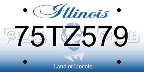 75TZ579 Illinois License Plate