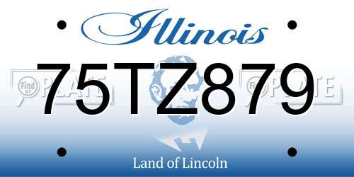 75TZ879 Illinois License Plate