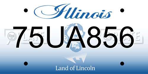 75UA856 Illinois License Plate