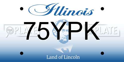 75YPK Illinois License Plate