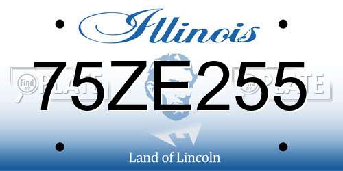 75ZE255 Illinois License Plate