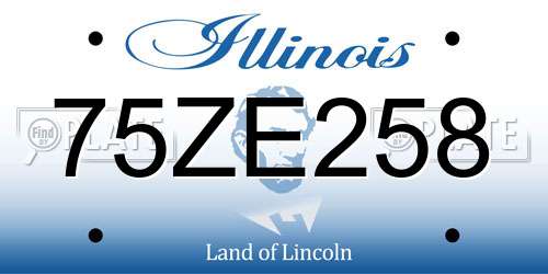 75ZE258 Illinois License Plate