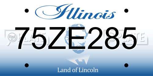 75ZE285 Illinois License Plate