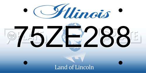 75ZE288 Illinois License Plate