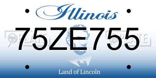 75ZE755 Illinois License Plate