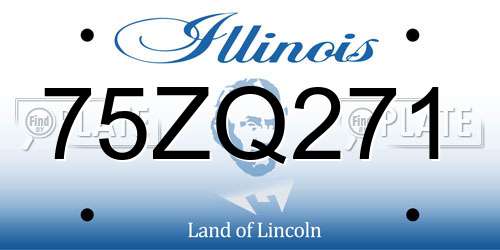 75ZQ271 Illinois License Plate