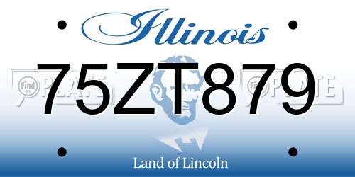 75ZT879 Illinois License Plate