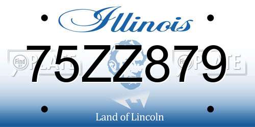 75ZZ879 Illinois License Plate