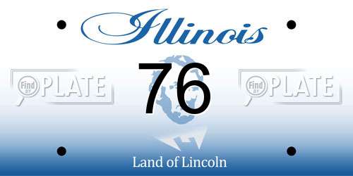 76 Illinois License Plate