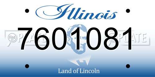 7601081 Illinois License Plate