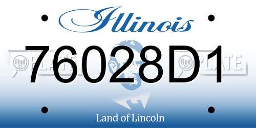 76028D1 Illinois License Plate